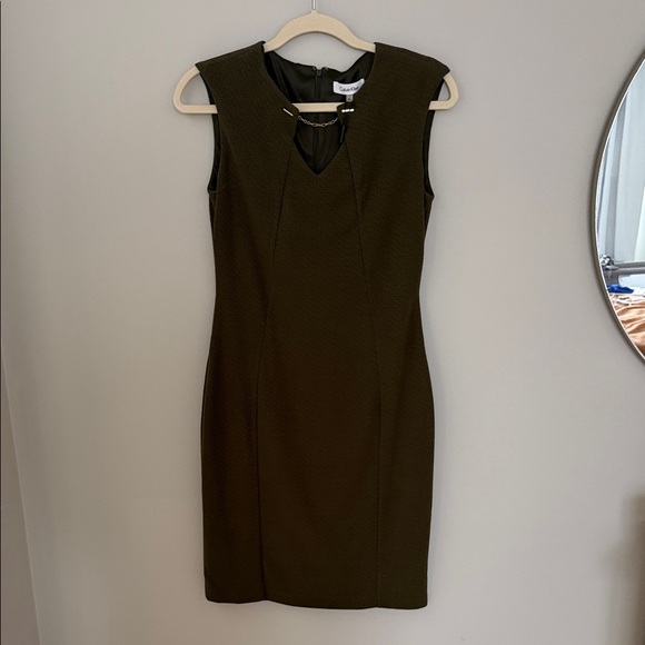 Calvin Klein Dresses & Skirts - Calvin Klein Olive Green Mini Dress